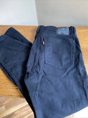 Jeans de mezclilla para hombre Levi's 513 NEGROS; 36" X 30"; 5 bolsillos; Excelente; SIN DECOLORACIÓN Foto 1 de 4