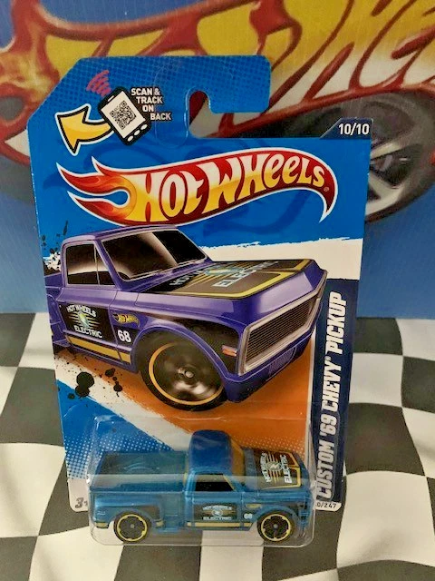 Camioneta Chevy Hot Wheels 2012 HW City Works 10/10 140 personalizada '69 azul MC5 Foto 1 de 1
