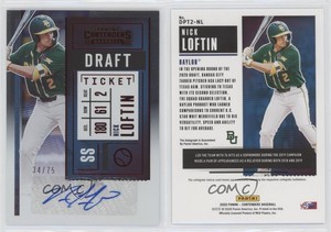 2020 Panini Contenders Pick 2 Draft Ticket Red /75 Nick Loftin #DPT2-NL Auto