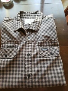 CAMICIA UOMO LRG MANICA LUNGA MARRONE CHECK BOTTONI CASUAL WESTERN XL PESANTE - Foto 1 di 7