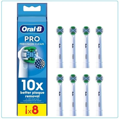 Oral-B PRO Braun Precision Clean Replacement Toothbrush Heads - Pack of 8
