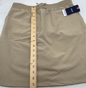 IZOD NEW GIRLS KHAKI UNIFORM SKORT WITH COMFORT WAISTBAND SIZE 14.5 PLUS - Picture 1 of 8