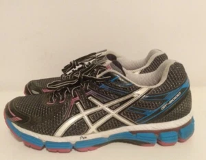 Asics T2K8N GT-2000 Running Training Racing Shoes Sneakers Black Womens Sz 8 - Picture 1 of 11
