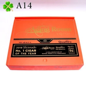 Caja de cigarros de madera vacía Aging Room Quattro Maestro 8,5" x 7" x 2" A14 - Imagen 1 de 9