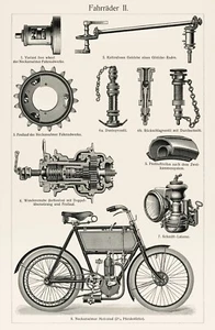 13183.Decor Poster.Home wall.Room vintage art design.Early German motorcycle - Picture 1 of 1