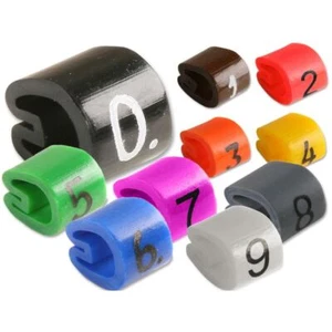 Marcador tipo Z tamaño 18 = cable dia 4,3-6,9 mm / cable tamaño 10,0 mm2 codificado por colores - Imagen 1 de 11
