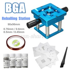 BGA Reballing Station for 90mm stencil w/10x Universal Stencils,4x Solder 