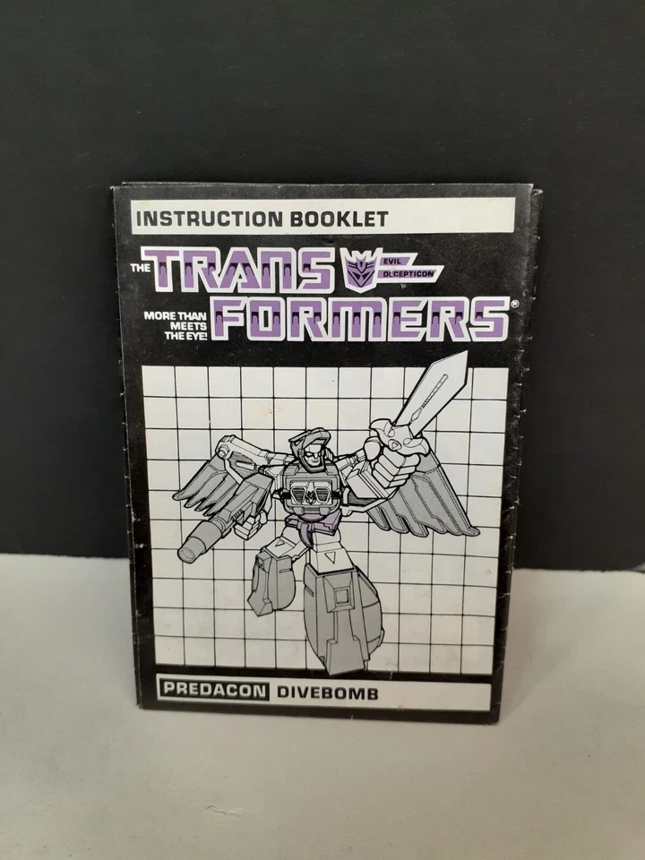 Transformers Original G1 1986 Predacon Divebomb Instructions Vintage - Image 1 of 1