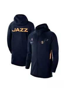 Nike NBA Utah Jazz Navy Showtime Therma Flex Hoodie - Picture 1 of 8