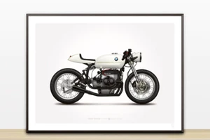 Poster illustrazione moto BMW R75/5 cafe racer, stampa 18 x 24 pollici - Foto 1 di 2