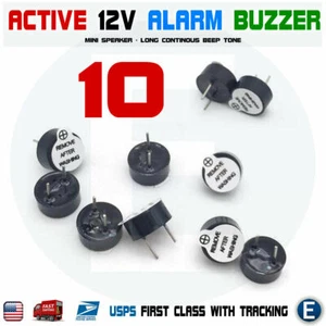 10pcs Active Buzzer Magnetic 12V Long Continous Beep Tone 12*9.5mm For Arduino - Picture 1 of 6