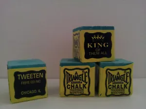 Triangle Snooker Pool Chalk 4 Pieces GREEN - by Tweeten USA - Picture 1 of 1