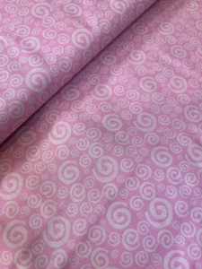 Patchworkstoff, Restepaket, Camelot Fabrics, Rosa Swirls 1m - Bild 1 von 3