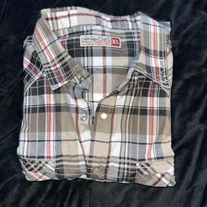 Sovereign Code Plaid Western Shirt Long Sleeve Button Up XL Casual Western - Picture 1 of 8