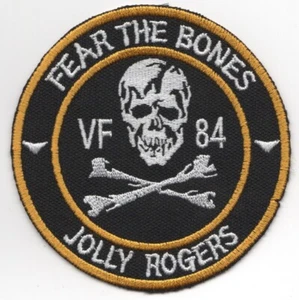 VF-84 FEAR THE BONES JOLLY ROGERS EMBROIDERED PATCH - Picture 1 of 1