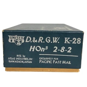 united D&R.G.W Hon3 K-28 2-8-2 united HO gauge Vintage - Picture 1 of 10