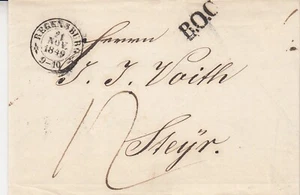 vollständiger Vorphilabrief 1849 - Regensburg nach Steyr - L1 s "B.O.C." - Bild 1 von 2