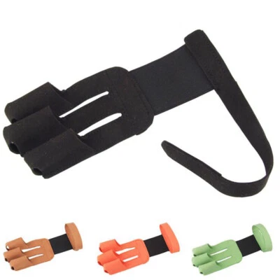 Guantes protectores de cuero con arco de tiro con arco de 3 dedos accesorios Foto 1 de 4
