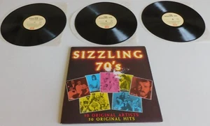 The Sizzling 70's: 50 Original Artists, 50 Hits, 3 x LP Vinyl EMI Records 1984 - Picture 1 of 5