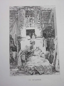 2/ GRAVURE FRAGONARD 1840 / LE MULETIER - Picture 1 of 2