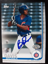 Brennan Davis Cubs 2019 Topps Pro Debut #164 Rookie Card Autographed w/COA