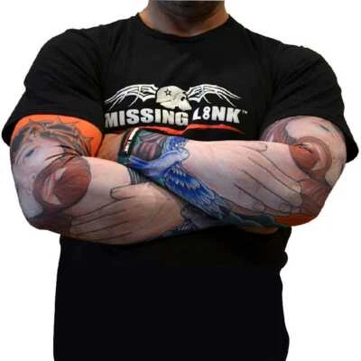 Missing Link SPF 50 Wing and a Prayer ArmPro Tatoo Compression Sleeves - APWP - Image 1 of 3