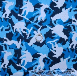BonEful FABRIC FQ Cotton Quilt VTG Flannel Boy Blue Camo Skateboard Snowboard US - Picture 1 of 14