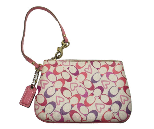 Bracciale Coach Chelsea Heritage Cuore Rosa Multicolore Monogramma Logo