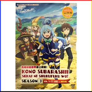 DVD Anime Kono Subarashii Sekai ni Shukufuku wo! Season 3 Vol.1-11 End Movie - Picture 1 of 8