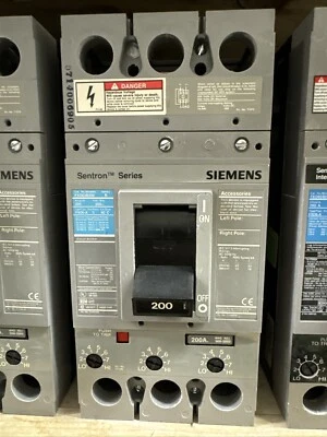 FXD63B200 Siemens 200 Amp 600V 35kA@480V 3 Pole Bolt On Circuit Breaker - Image 1 of 4