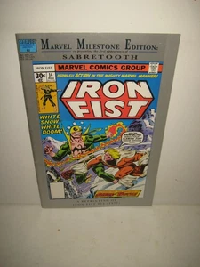 MARVEL MILESTONE EDITION: IRON FIST #14--FIRST SABRETOOTH--1992-Newsstand! - Picture 1 of 2
