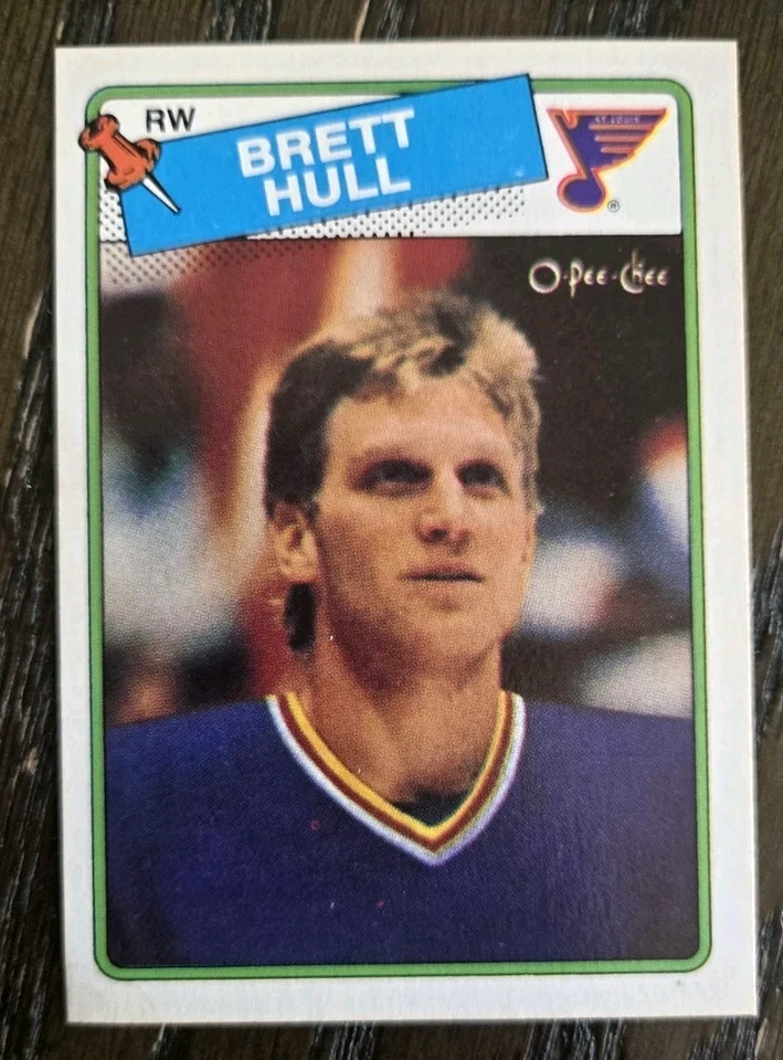 1988-89 O-Pee-Chee Brett Hull #66 Vintage 80s St. Louis Blues NHL Hockey RC - Image 1 of 2