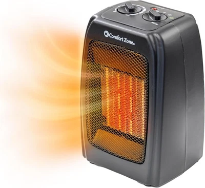 Comfort Zone CZ442E Personal Energy Save Ceramic Heater - 1500W Black  - Image 1 of 4