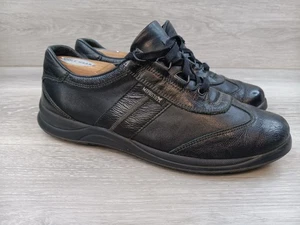 Mephisto Runoff Air Jet Women's Sneaker Black Leather 8 Orthopedic Casual Shoes - Picture 1 of 11