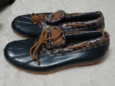 Sperry Top Siders Para Mujer Talla 8.5 9045139 Impermeable Goma Bajo Pato Botas Zapatos Foto 1 de 4