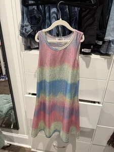 Lola And The Boys Sleeveless Rainbow Metallic Dress Size 12 - Picture 1 of 1