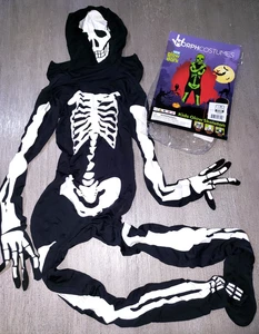 niños MORPHSUIT NEGRO BRILLO EN LA OSCURIDAD ESQUELETO talla mediana 8-10 super NUEVO? - Imagen 1 de 1