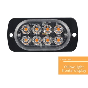 6500K 8 LED Yellow Strobe Truck Hazard Beacon Flash Warn Emergency Lamp Light g - Picture 1 of 6