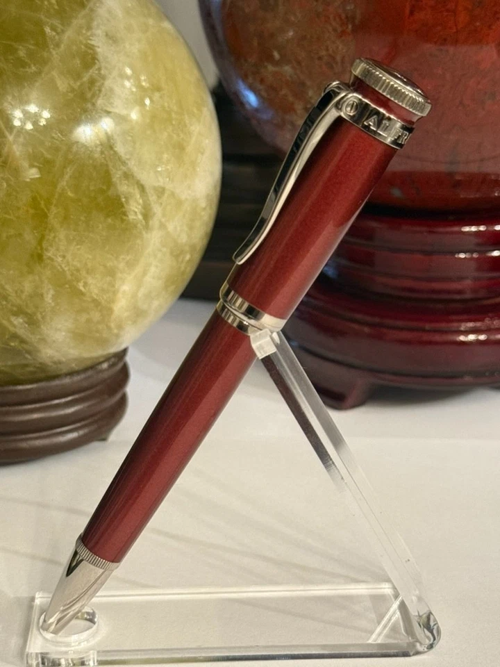 Caneta esferográfica Dunhill red laca sentryman banhada a paládio - Imagem 1 de 4