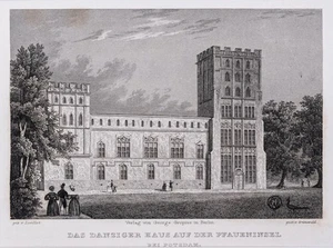 Potsdam Pfaueninsel Danziger Haus Stahlstich von Grünewald aus Spiker 1833 - Bild 1 von 6