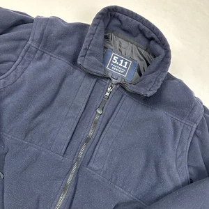 5.11 Tactical Jacket Mens Medium Blue Fleece Convertible Vest Zip Sleeve 5 in 1 - Picture 1 of 9