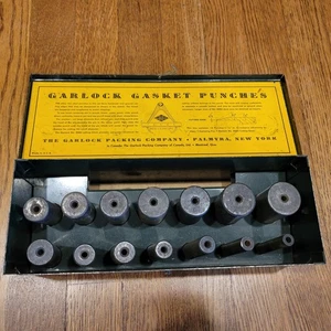 Vintage Garlock Dichtungslocher Set mit Metallkoffer, Locher - Bild 1 von 2