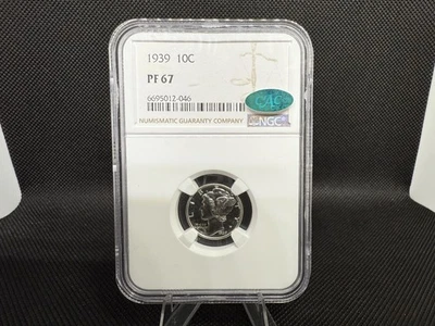 1939 10C Mercury Dime NGC PF67 CAC Sticker - Image 1 of 4