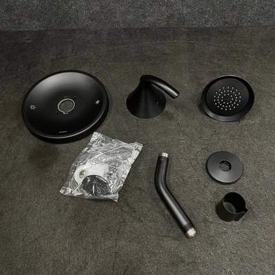 MOEN Glyde Posi-Temp Shower Trim Kit, Matte Black, T2742BL - Image 1 of 4