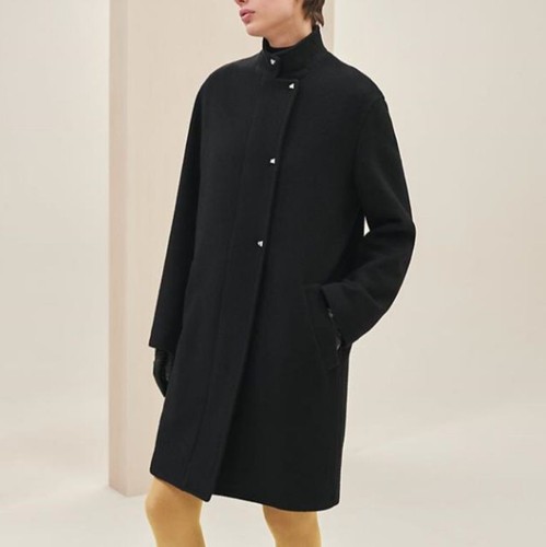 HERMÈS Hermes Cappotto Donna Cashmere Nero H3H0146DW0234 65777169