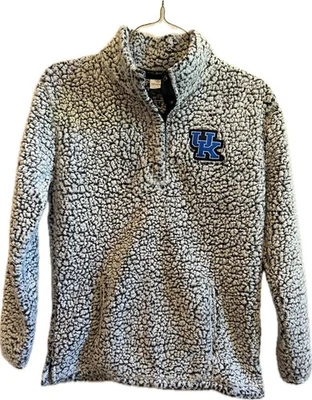 University of Kentucky UK Sherpa Fleece Pullover Quarter-Zip Sweater Size Small - Image 1 of 4