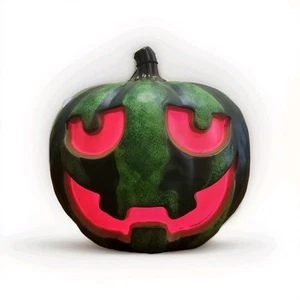 Summerween Blasform Wassermelone Jack O' Lantern Halloween Kürbis beleuchtet - Bild 1 von 7