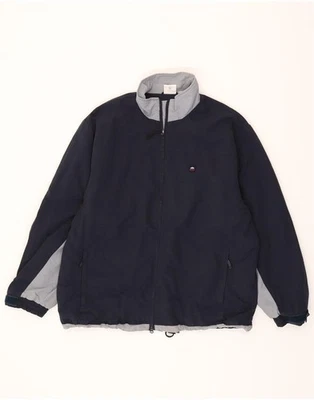 ELLESSE Mens Windbreaker Jacket UK 40 Large Navy Blue Colourblock B001 - Image 1 of 3