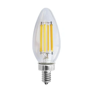 8 Watt C11 LED - Clear - Candelabra base - 2700K - 90 CRI - 760 Lumens - 120 Vol - Picture 1 of 6