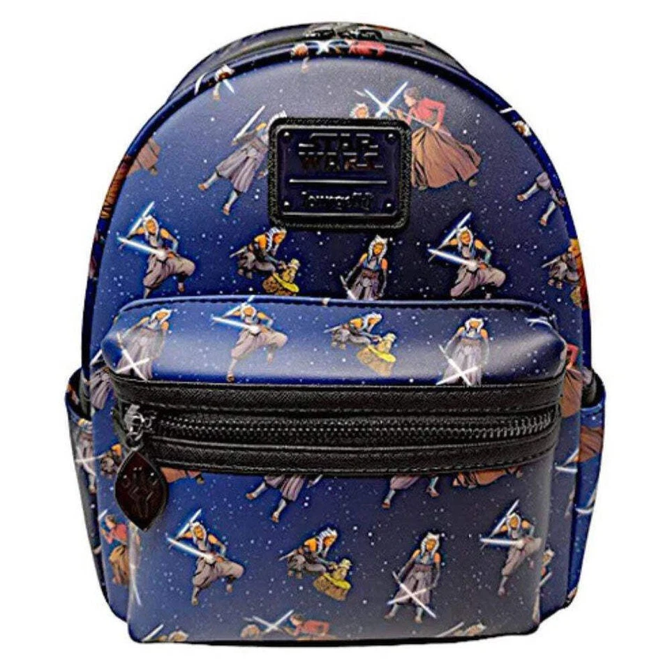 Star Wars Ahsoka Tano bedruckter Rucksack aus Kunstleder mit verstellbarem Schul - Bild 1 von 1